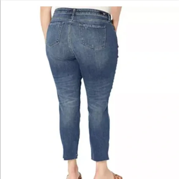 🔥KUT FROM THE KLOTH🔥HIGH RISE REESE ANKLE STRAIGHT LEG DENIM BLUE JEANS NWT - Picture 2 of 2